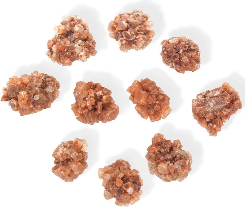 JIC Gem 10 pcs Beautiful Natural Aragonite Crystal Cluster Healing Crystal Quartz Cluster Irregular Home Decoration Specimen Figurine（3-4cm - Image 1